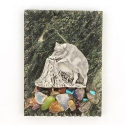 Магнит "Кабан" змеевик мрамолит