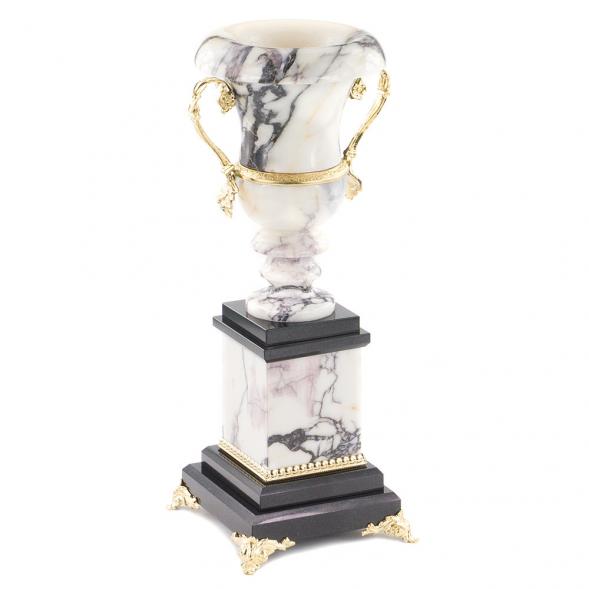 Ваза интерьерная &amp;quot;Медичи&amp;quot; камень белый мрамор 120113