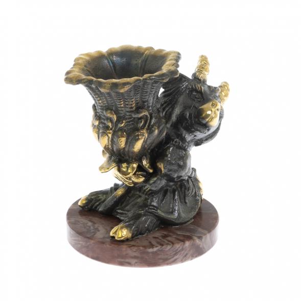 Статуэтка с подсвечником &amp;quot;Коза&amp;quot; бронза лемезит 120581