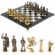Шахматы подарочные из бронзы &amp;quot;Римские&amp;quot; 44х44 см из змеевика и мрамора 129657