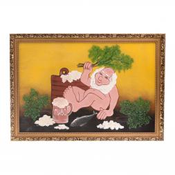 Картина из каменной крошки &amp;quot;Банька&amp;quot; багет 49х69 см