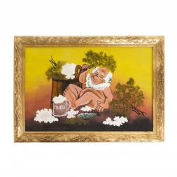 Картина из каменной крошки &amp;quot;Банька&amp;quot; багет 49х69 см