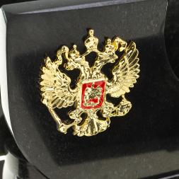 Настольный набор из змеевика "Престиж" с символикой России