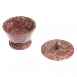 Сахарница из лемезита 11х11х10 см