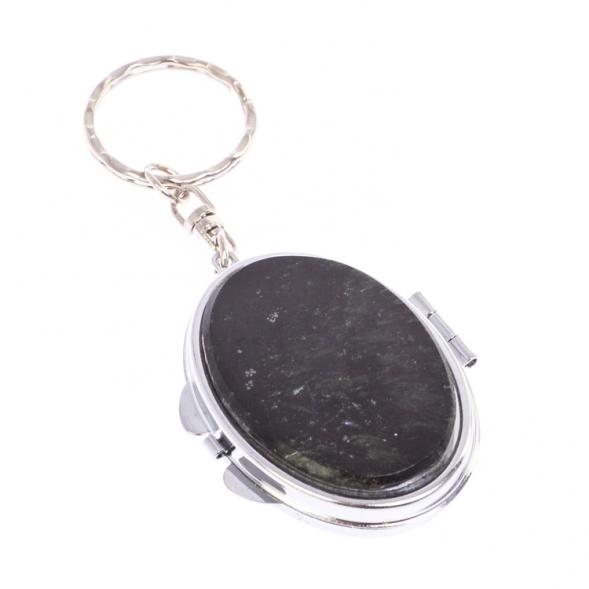 Складное зеркало брелок актиновит овальное 126619
