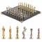 Шахматы "Ренессанс" доска 36х36 см змеевик фигуры цвет золото / серебро