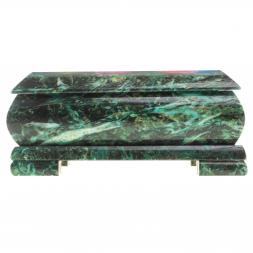 Шкатулка с иллюстрацией &amp;quot;Розы&amp;quot; камень змеевик 17,5х9,5х7,5 см