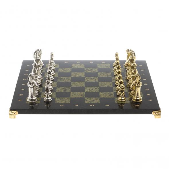 Шахматы турнирные &amp;quot;Стаунтон&amp;quot; доска 40х40 см камень змеевик 124515