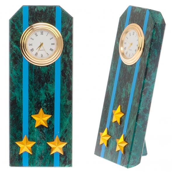 Часы &amp;quot;Погон полковник ВВС, ВКС, ВДВ&amp;quot; камень змеевик 125714