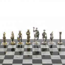 Шахматы &amp;quot;Галлы и Римляне&amp;quot; доска 36х36 см мрамор