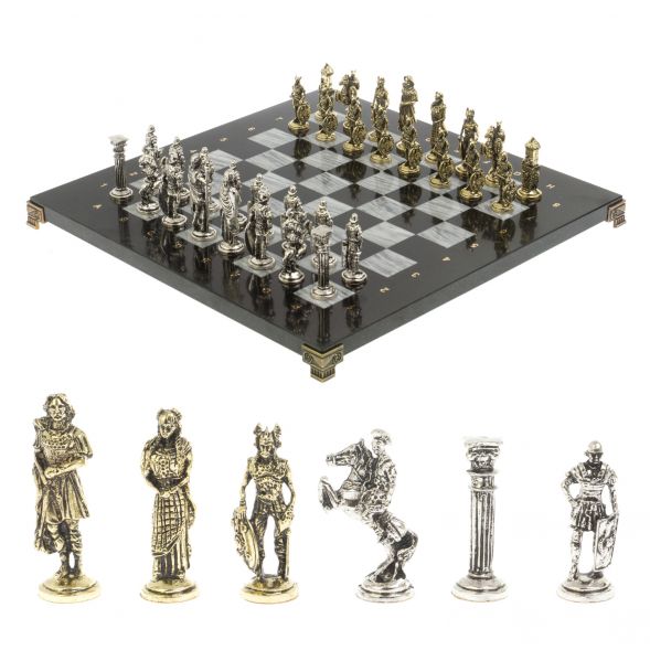 Шахматы &amp;quot;Галлы и Римляне&amp;quot; доска 36х36 см мрамор 127152