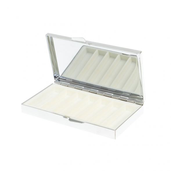 Таблетница на 7 отделений камень актиновит серебристая 127231