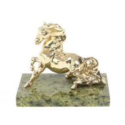 Статуэтка &amp;quot;Конь резвится&amp;quot; бронза змеевик