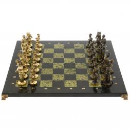Шахматы &amp;quot;Римские&amp;quot; из бронзы и змеевика 44х44 см