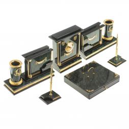 Письменный набор из змеевика "Цезарь" с лотком А4