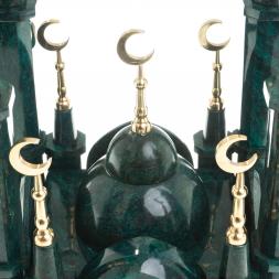 Часы &amp;quot;Мечеть&amp;quot; камень змеевик малая