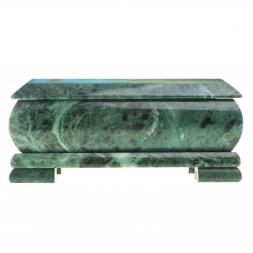 Шкатулка с иллюстрацией &amp;quot;Лебеди на закате&amp;quot; камень змеевик 17,5х9,5х7,5 см