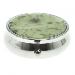 Таблетница на 3 отсека круглая нефрит