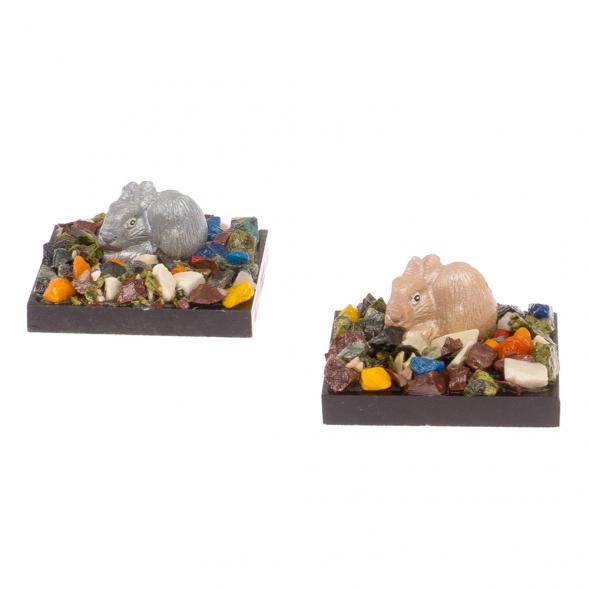 Сувенир &amp;quot;Заяц у камня&amp;quot; змеевик 116050