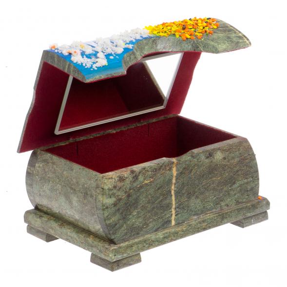 Шкатулка с расписной крышкой &amp;quot;Осенний пейзаж&amp;quot; 17х11х8 см 125055