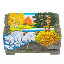 Шкатулка с расписной крышкой &amp;quot;Осенний пейзаж&amp;quot; 17х11х8 см