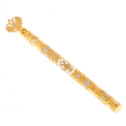 Подарочная ручка &amp;quot;Герб РФ&amp;quot; с белой эмалью Златоуст