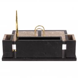 Настольный набор "Люкс бежевый мрамор