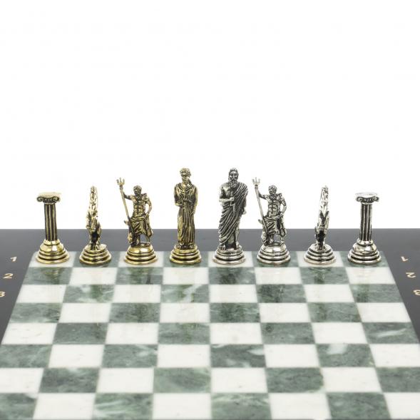 Шахматы подарочные &amp;quot;Римские лучники&amp;quot; 28х28 мрамор шабровский змеевик 127714