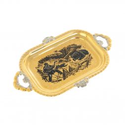 Набор &amp;quot;Охота&amp;quot; стакан на подносе 130 мл Златоуст