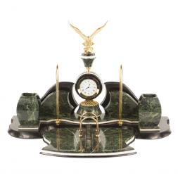 Настольный набор из змеевика "Орел"