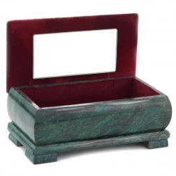 Шкатулка для денег &amp;quot;Купюра&amp;quot; с мозаикой змеевик 19х9,5х8 см