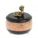 Шкатулка круглая &amp;quot;Кобра&amp;quot; из розового мрамора 10,5х10,5х13,5 см 129430