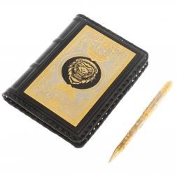 Подарочный набор &amp;quot;Лев&amp;quot; ежедневник А6 и ручка с гравюрой Златоуст