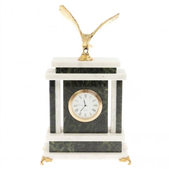 Часы &amp;quot;Орел&amp;quot; из нефрита и белого мрамора 129858