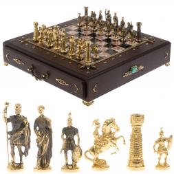 Шахматный ларец "Римские" из бронзы и креноида