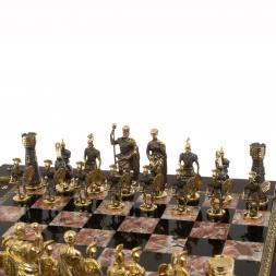Шахматный ларец "Римские" из бронзы и креноида