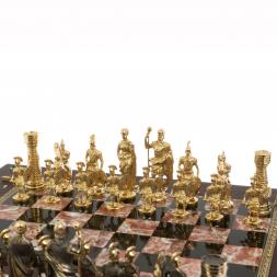 Шахматный ларец "Римские" из бронзы и креноида