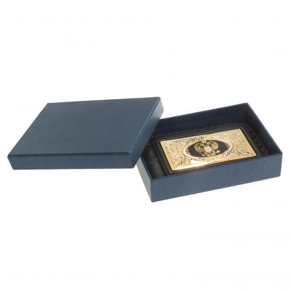 Визитница &amp;quot;Держава&amp;quot; из натуральной кожи с гравюрой Златоуст 122620