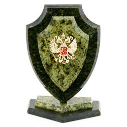 Сувенир &amp;quot;Щит с гербом России&amp;quot; камень змеевик 11х7х16 см