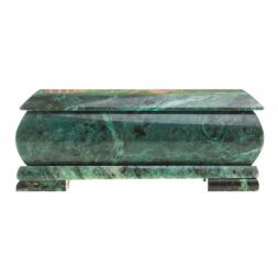 Шкатулка с иллюстрацией &amp;quot;Домик в лесу&amp;quot; камень змеевик 17,5х9,5х7,5 см