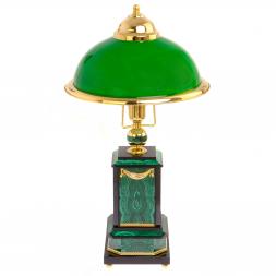 Настольная лампа камень малахит