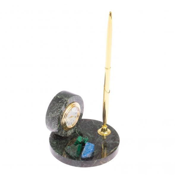 Часы с ручкой змеевик, малахит, лазурит 125094