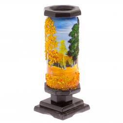 Ваза из камня &amp;quot;Осенний пейзаж&amp;quot; 8,5х8,5х21,5 см