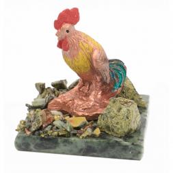 Сувенир "Петух" малый змеевик