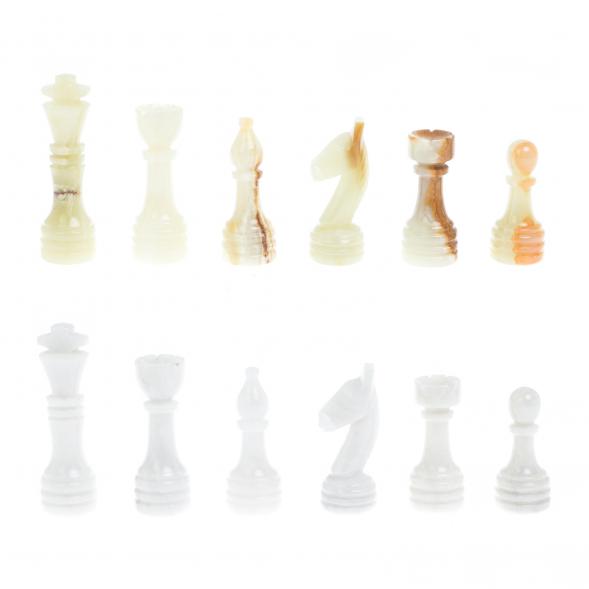 Каменные шахматы &amp;quot;Классические&amp;quot; доска 38х38 см оникс мрамор 127475