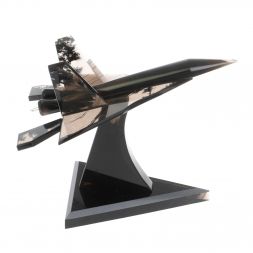 Сувенир &amp;quot;Самолет СУ - 57&amp;quot; из черного обсидиана