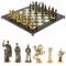 Шахматы "Римские" бронза 44х44 см из мрамора и змеевика