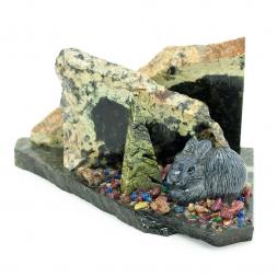 Мини-набор "Заяц" камень змеевик