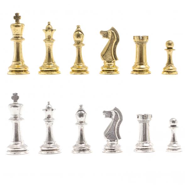 Шахматы турнирные &amp;quot;Стаунтон&amp;quot; доска 40х40 см мрамор лемезит 124517