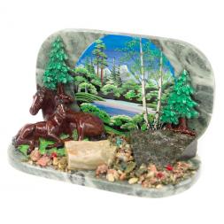 Композиция "Лошадь с жеребенком"